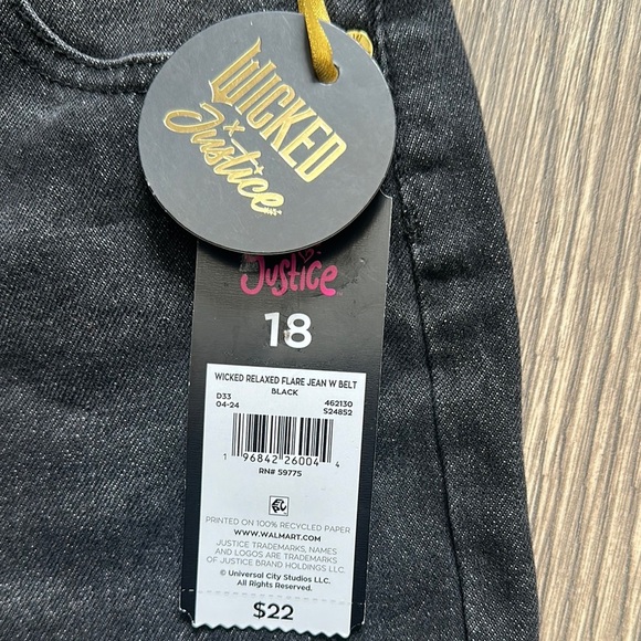 Justice Wicked Jeans 18 Girls Nwt - Picture 2 of 9